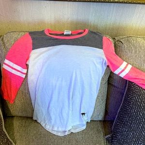 Pink baseball tee